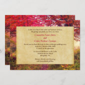 クリムッ葉ク秋の結婚式招待状 招待状 (正面/裏面)