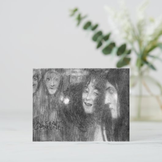 クリムトによるマスクのタリアそしてMelpomene ポストカード