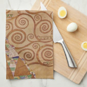 クリムトによるヴィンテージ・ヴィクトリアン・アール・ヌーボー「期待」 キッチンタオル (四つ折り)