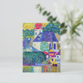 クリムトのウンテラッハ・アッター湖の聖ヴォルフガング教会 ポストカード (スタンド正面)