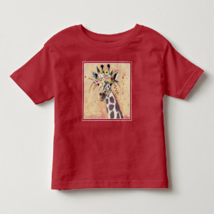 クリムトのキリン花で飾られる トドラーTシャツ