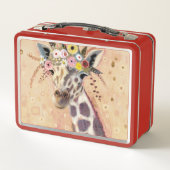 クリムトのキリン花で飾られる| メタルランチボックス (裏面)