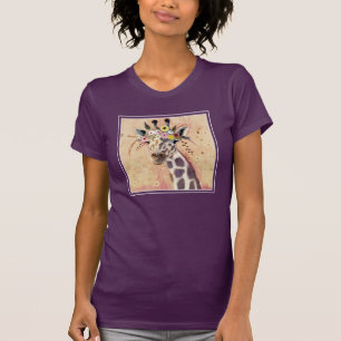 クリムトのキリン花で飾られる  Tシャツ