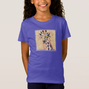 クリムトのキリン花で飾られる  Tシャツ