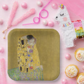 クリムトの接吻 - ロマンチックなアール・ヌーヴォー ペーパープレート (パーティー)