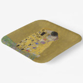 クリムトの接吻 - ロマンチックなアール・ヌーヴォー ペーパープレート (傾斜あり)