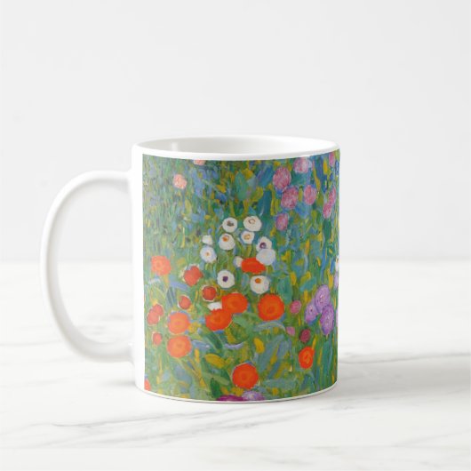 クリムトの花園の絵画Iの新しい コーヒーマグカップ (左)