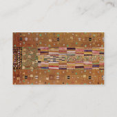 クリムトの「騎士」、ストクレ・フリージェ、モザイク・パターン 名刺 (裏面)