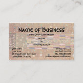 クリムトの「騎士」、ストクレ・フリージェ、モザイク・パターン 名刺 (正面)