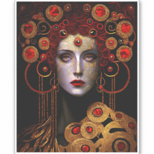 クリムトインスパイアクイーン女神 シール