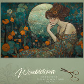 クリムトインスパイアムーンブロッサム・アールヌーボー・デクページ ラッピングペーパーシート