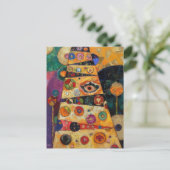 クリムトインスパイア抽象芸術 ポストカード (スタンド正面)