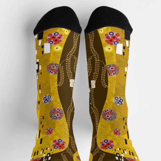クリムトインスパイア芸術的金ゴールドアールヌーボーザキス ソックス (上部)