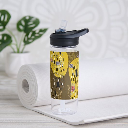 クリムトインスパイア金ゴールドパターンアールヌーボーザキス ウォーターボトル (ヨガ)