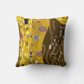 クリムトインスパイア金ゴールドパターンアールヌーボーザキス クッション (裏面)