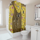 クリムトインスパイア金ゴールドパターンアールヌーボーザキス シャワーカーテン (インサイチュ)