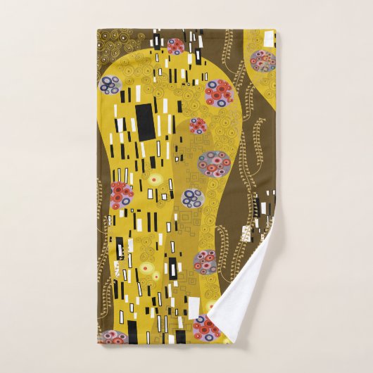 クリムトインスパイア金ゴールドパターンアールヌーボーザキス バスタオルセット (ハンドタオル)