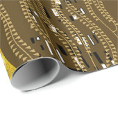 クリムトインスパイア金ゴールドパターンアールヌーボーザキス ラッピングペーパー (ロールコーナー)