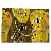 クリムトインスパイア金ゴールドパターンアールヌーボーザキス ラージペーパーバッグ (裏面)