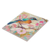 クリムトオリエンタルアジアアールヌーボーインスピオフローラバード タイル (側面)