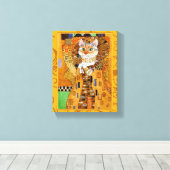 クリムトキャットウーマン金ゴールドのスポフ キャンバスプリント (インサイチュ (ウッドフロア))