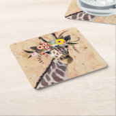 クリムトキリン |花の冠 スクエアペーパーコースター (アングル)