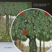 クリムトゴールデンツリーオブライフ抽象芸術アールヌーボーサー タイル