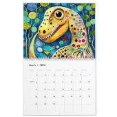 クリムトスタイルかわいいカラフル新年 カレンダー (3月 2026)