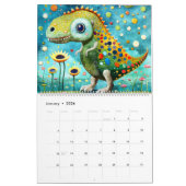 クリムトスタイルかわいいカラフル新年 カレンダー (1月 2026)