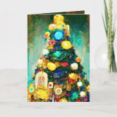 クリムトスタイルの美しいリッチなクリスマスカード カード (正面)