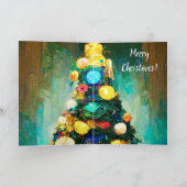 クリムトスタイルの美しい豪華なクリスマスカード カード (内部)