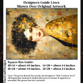 クリムトスタイルポートレート女性の金ゴールドEB5Lデコページ 薄葉紙