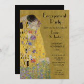 クリムトズキス-アールヌーボー婚約パーティ 招待状 (正面/裏面)