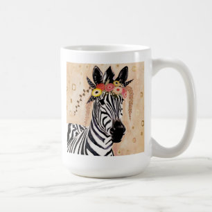 クリムトゼブラ花の冠 コーヒーマグカップ