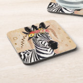 クリムトゼブラ |花の冠 コースター (左側)