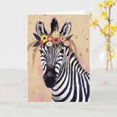 クリムトゼブラ |花飾り カード (黄色い花)