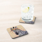 クリムトゼブラ |花飾り コースター (右側)