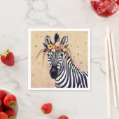 クリムトゼブラ |花飾り スタンダードカクテルナプキン (インサイチュ)