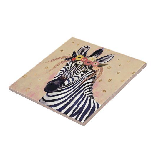 クリムトゼブラ |花飾り タイル (側面)