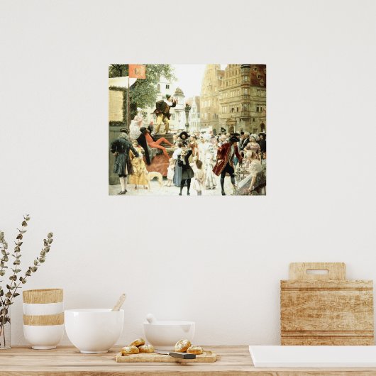 クリムトハンスワーストシアターシーンプリント ポスター (キッチン)