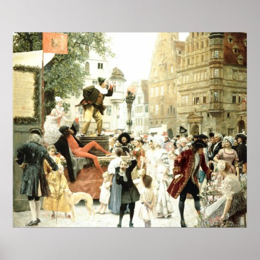 クリムトハンスワーストシアターシーンプリント ポスター (正面)