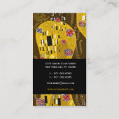 クリムトパターインスパイアンアールヌーボーシック金ゴールドデコ 名刺 (裏面)