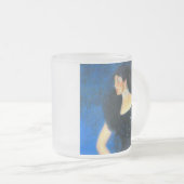 クリムトポートレートバラフォンロストンフリードマン フロストグラスマグカップ (正面右)