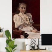 クリムト座る若い女の子 – アートプリント ポスター (ホームオフィス)