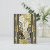 クリムト復元された水の蛇のアールヌーボー絵を描ズ ポストカード (スタンド正面)