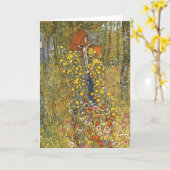 クリムト農園と十字架グリーティングカード カード (黄色い花)