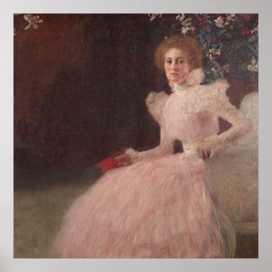 クリムト開花牧草地フローラ景観プリント ポスター (正面)