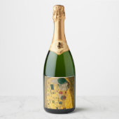 クリムト//キス絵画の スパークリングワインラベル (正面)