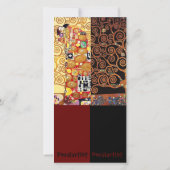 クリムト、キス、アートブックマークカード カード (裏面)