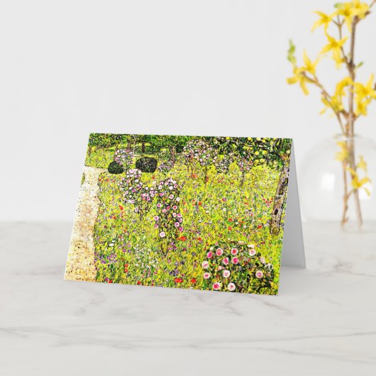 クリムト-バラとアートのフルーツ素晴らし園 カード (黄色い花)